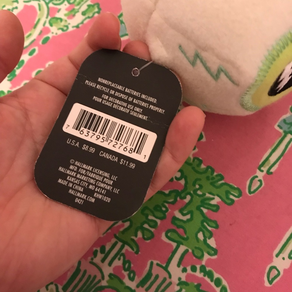 Hallmark Spooky Eyeball Plush with Green and Black Design - Picture 3 of 7